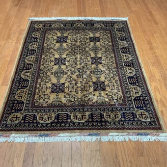 HERAT ORIENTAL Handmade Turkoman Wool Rug (5' x 6'7)