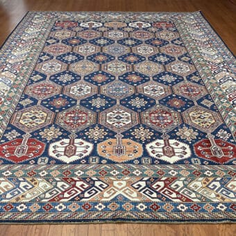 Afghan Hand-knotted Super Kazak Wool Rug (9'10 x 13')
