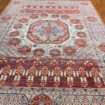 Indo Hand-knotted Mamluk Wool Rug (9'10 x 14')