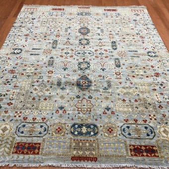 Indo Hand-knotted Mamluk Wool Rug (8' x 10'2)