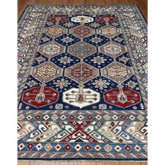 Afghan Hand-knotted Super Kazak Wool Rug (8' x 10'2)
