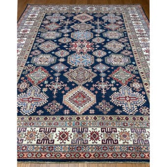 Afghan Hand-knotted Super Kazak Wool Rug (7'10 x 9'10)