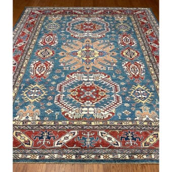 Afghan Hand-knotted Super Kazak Wool Rug (8'2 x 9'9)