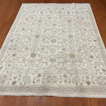 Afghan Hand-knotted Vegetable Dye Khotan Wool Rug (6'2 x 9')