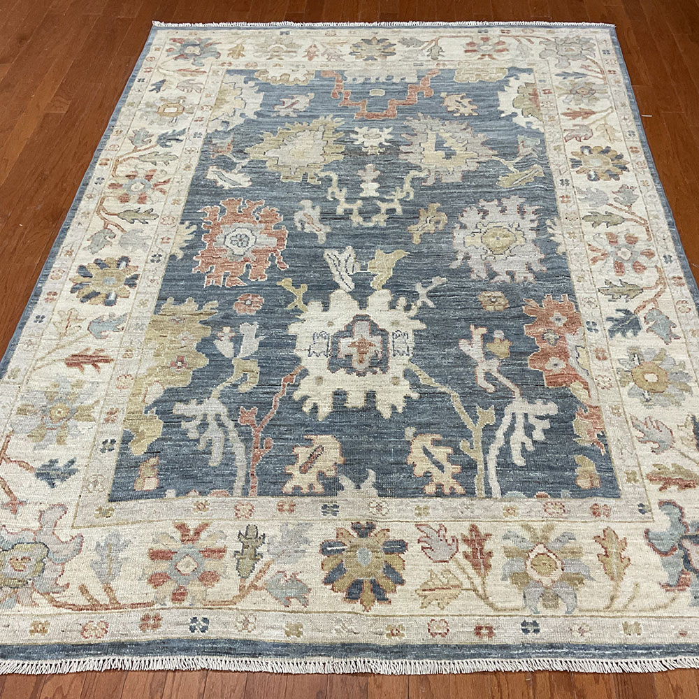 Afghan Hand-knotted Vegetable Dye Oushak Wool Rug (6'1 x 8'4)