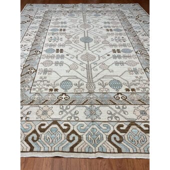 Afghan Hand-knotted Vegetable Dye Khotan Wool Rug (10'1 x 13'11)