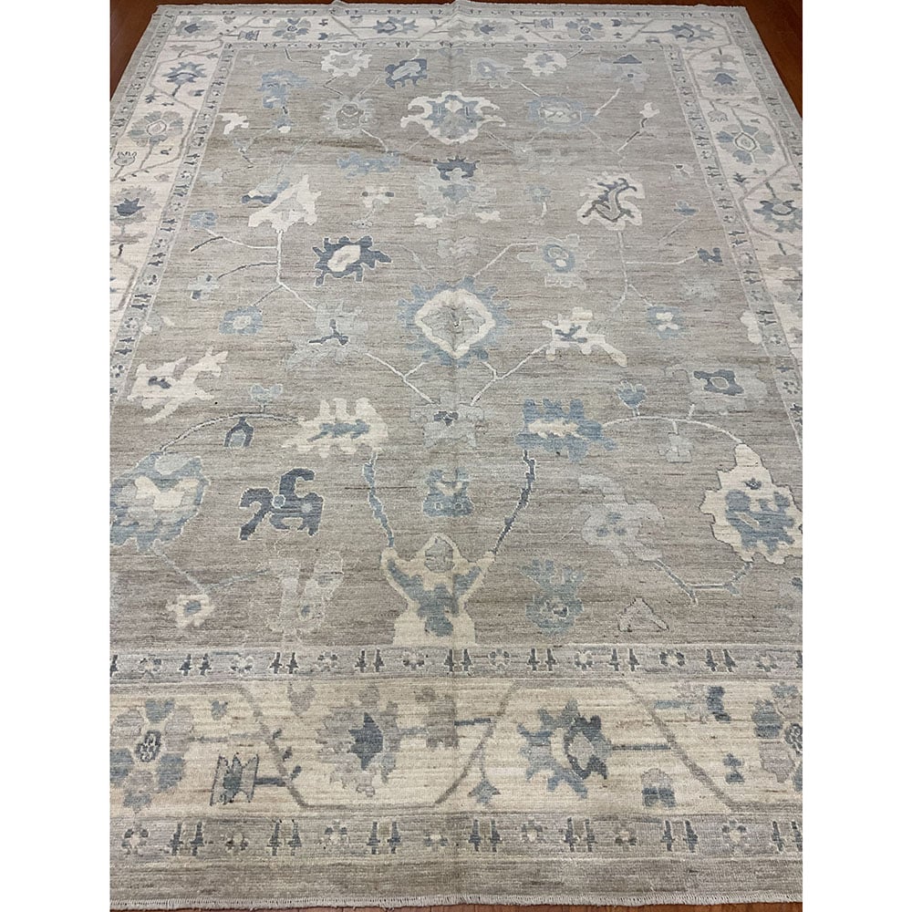 Afghan Hand-knotted Vegetable Dye Oushak Wool Rug (8'9 x 11'10)
