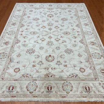 Afghan Hand-knotted Vegetable Dye Oushak Wool Rug (5'8 x 7'9)