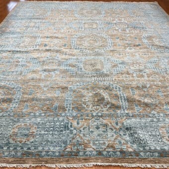 Indo Hand-knotted Mamluk Wool Rug (12'2 x 15')