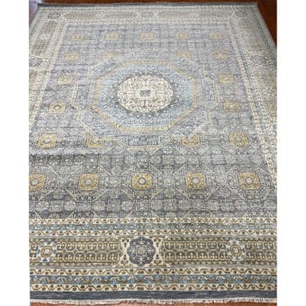 Indo Hand-knotted Mamluk Wool Rug (12'2 x 15')