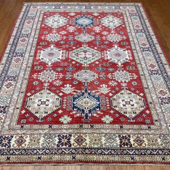 Afghan Hand-knotted Super Kazak Wool Rug (5'9 x 7'9)