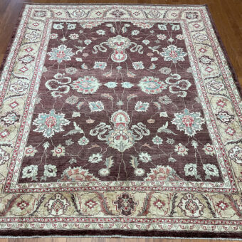 Afghan Hand-knotted Vegetable Dye Oushak Wool Rug (6'5 x 7'9)