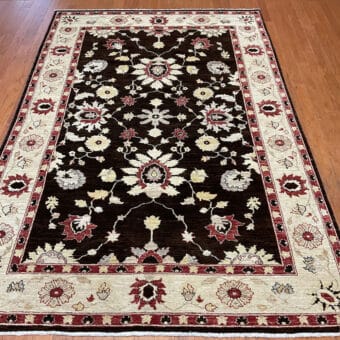 Afghan Hand-knotted Vegetable Dye Oushak Wool Rug (5'8 x 8'5)