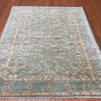 Afghan Hand-knotted Vegetable Dye Oushak Wool Rug (6'1 x 7'9)