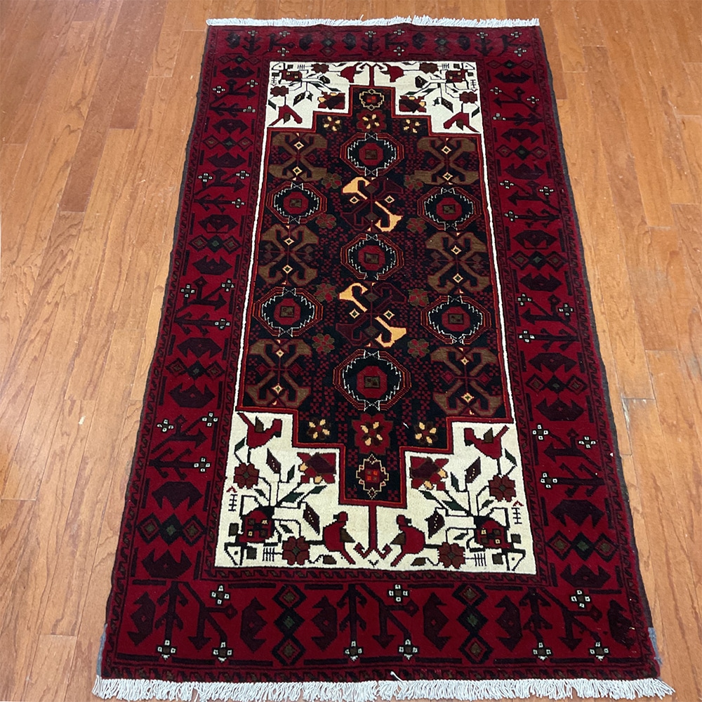 Persian Hand-knotted Balouchi Wool Rug (3'7 x 6'7)
