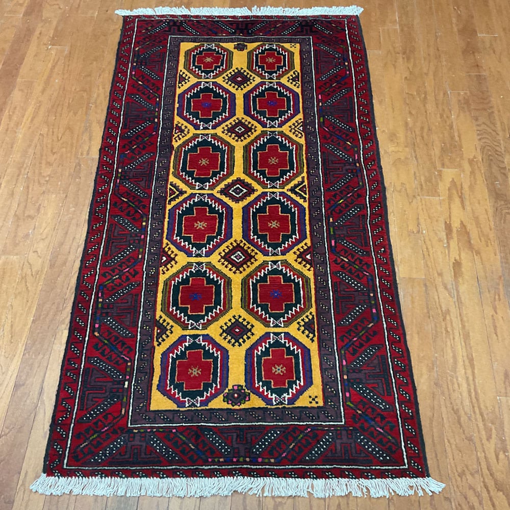 Persian Hand-knotted Balouchi Wool Rug (3'2 x 6')