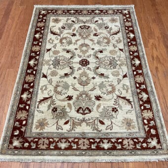 Afghan Hand-knotted Vegetable Dye Oushak Wool Rug (4' x 6')