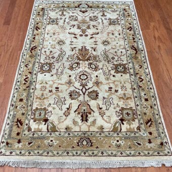 Afghan Hand-knotted Vegetable Dye Oushak Wool Rug (4' x 6'5)