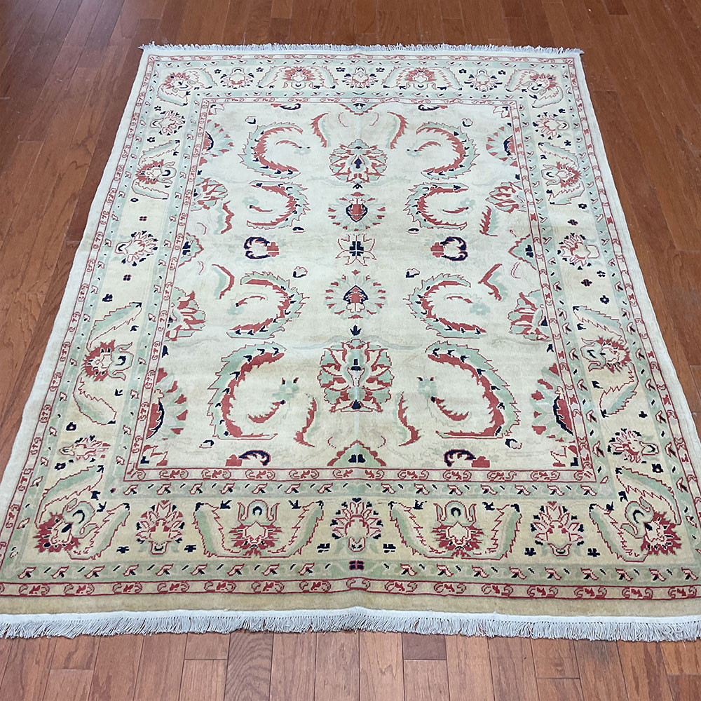 Afghan Hand-knotted Vegetable Dye Oushak Wool Rug (4'9 x 6'6)