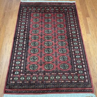 Pakistani Hand-Knotted Bokhara Wool Rug (4'2 x 6'5)