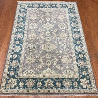 Afghan Hand-knotted Vegetable Dye Oushak Wool Rug (4' x 6')