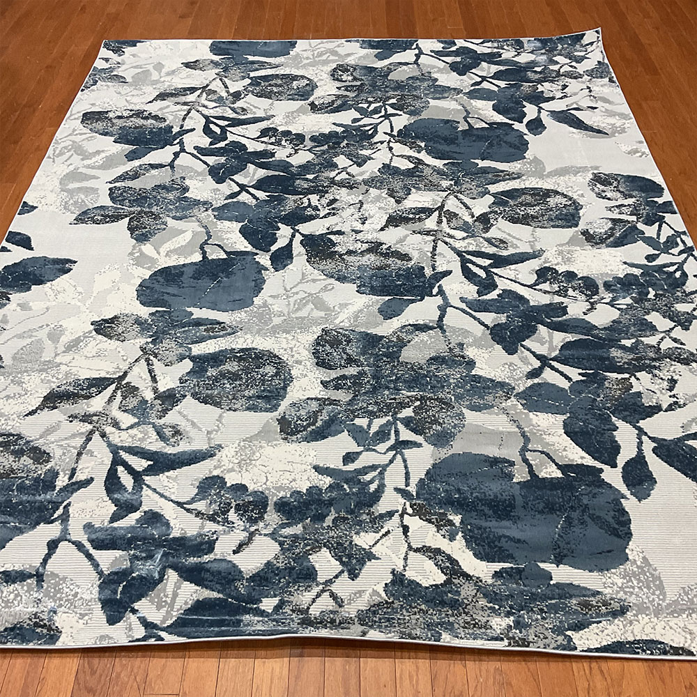 Turkish Abstract Floral Design Wool & Silk Rug (7'10 x 9'10)
