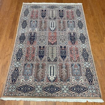Hand-knotted Tabriz Panel Design Wool Rug (4'3 x 6'8)