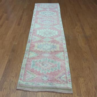 Turkish Hand-knotted Oushak Wool Runner (2'11 x 11'8)