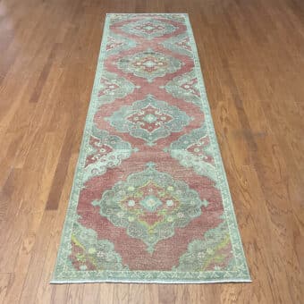 Turkish Hand-knotted Oushak Wool Runner (3'5 x 11'10)