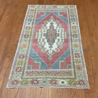 Turkish Hand-knotted Oushak Wool Runner (4' x 7'1)