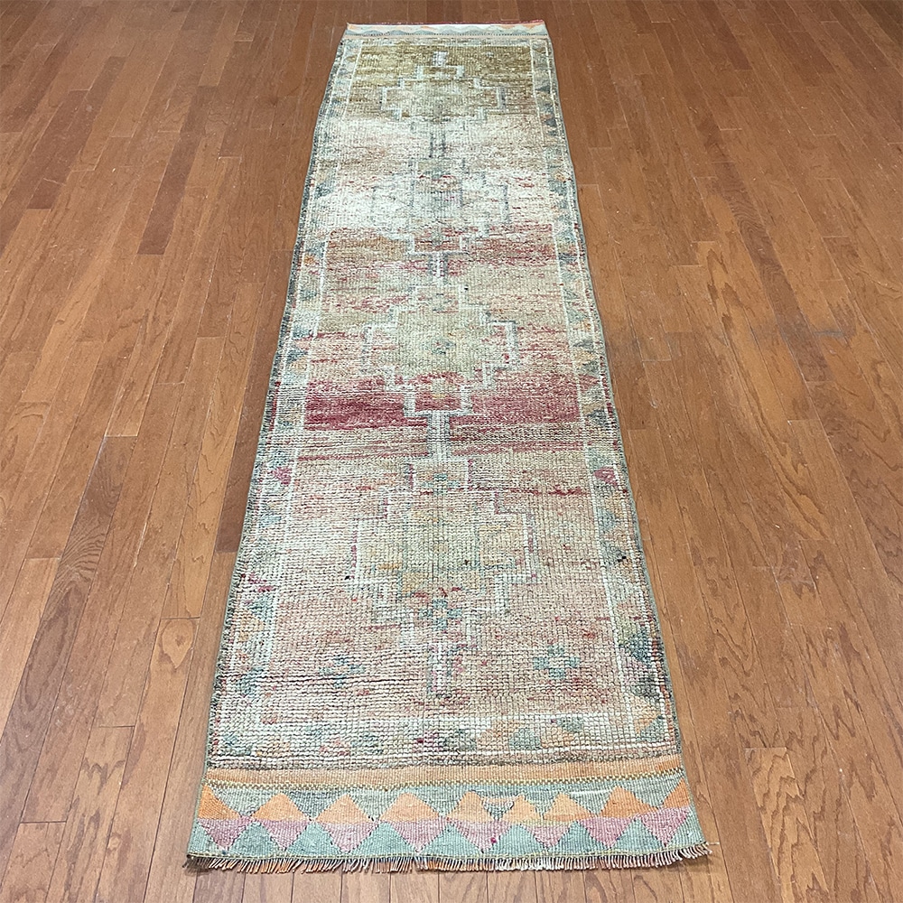 Turkish Hand-knotted Oushak Wool Runner (2'9 x 11'7)