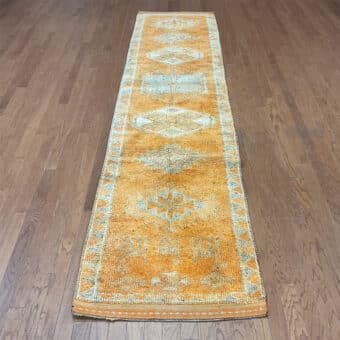 Turkish Hand-knotted Oushak Wool Runner (2'11 x 12'3)