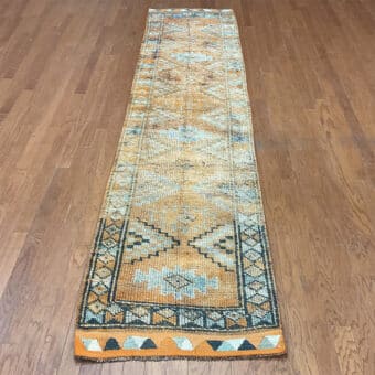 Turkish Hand-knotted Oushak Wool Runner (2'7 x 11'2)