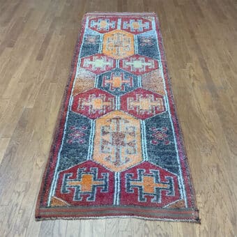 Turkish Hand-knotted Oushak Wool Runner (3'3 x 10'3)