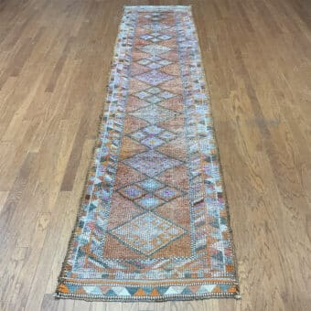 Turkish Hand-knotted Oushak Wool Runner (2'11 x 12'10)