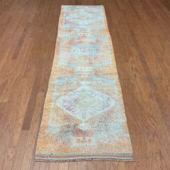 Turkish Hand-knotted Oushak Wool Runner (2'9 x 11'1)
