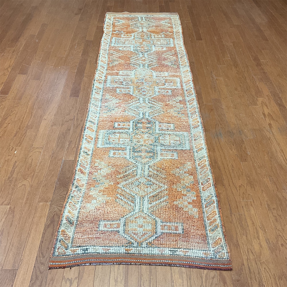 Turkish Hand-knotted Oushak Wool Runner (3'1 x 11'8)