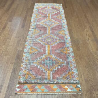 Turkish Hand-knotted Oushak Wool Runner (3'3 x 10'6)