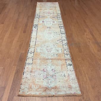 Turkish Hand-knotted Oushak Wool Runner (2'11 x 11'4)