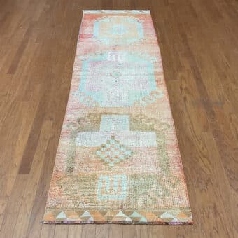 Turkish Hand-knotted Oushak Wool Runner (2'10 x 9'6)