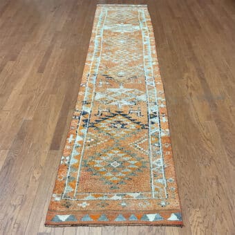 Turkish Hand-knotted Oushak Wool Runner (2'9 x13'1)