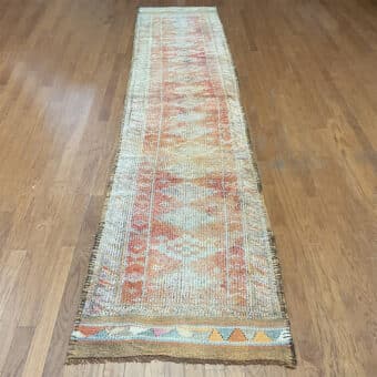 Turkish Hand-knotted Oushak Wool Runner (2'10 x 13'4)