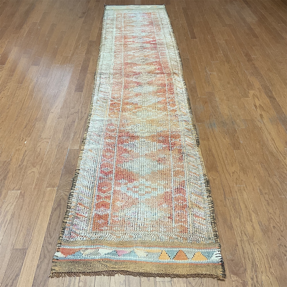 Turkish Hand-knotted Oushak Wool Runner (2'10 x 13'4)