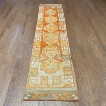 Turkish Hand-knotted Oushak Wool Runner (2'5 x 11'6)