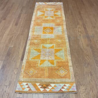 Turkish Hand-knotted Oushak Wool Runner (2'11 x 10'5)