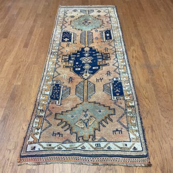 Turkish Hand-knotted Oushak Wool Runner (3'10 x 10'4)