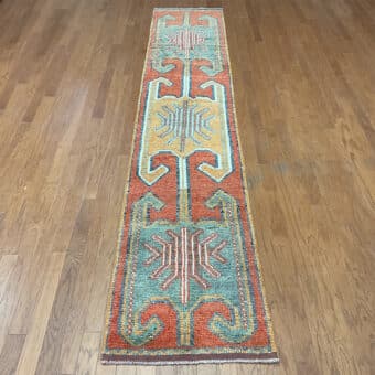 Turkish Hand-knotted Oushak Wool Runner (2'2 x 11'10)