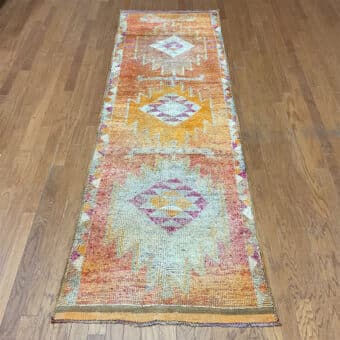 Turkish Hand-knotted Oushak Wool Runner (3'1 x 10')