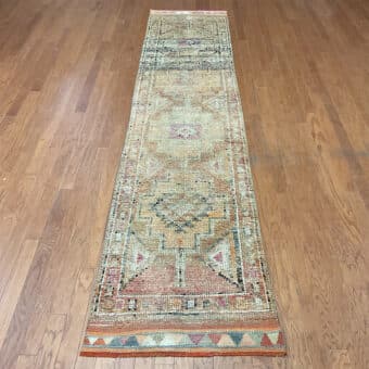 Turkish Hand-knotted Oushak Wool Runner (2'7 x 11'11)