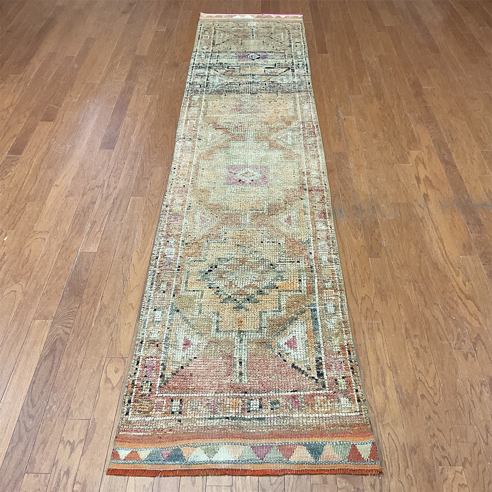 Turkish Hand-knotted Oushak Wool Runner (2'7 x 11'11)